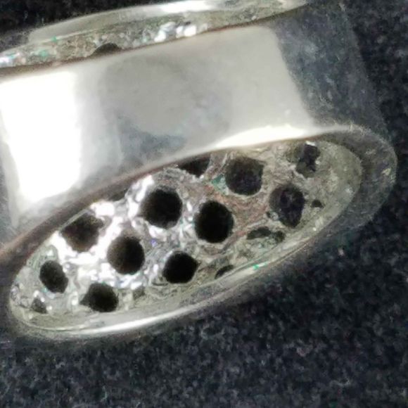 NWT! Mens Chuns Crisscross Lattice Silver Tone Ring Size 8 Band Gothic Linked - Picture 4 of 7